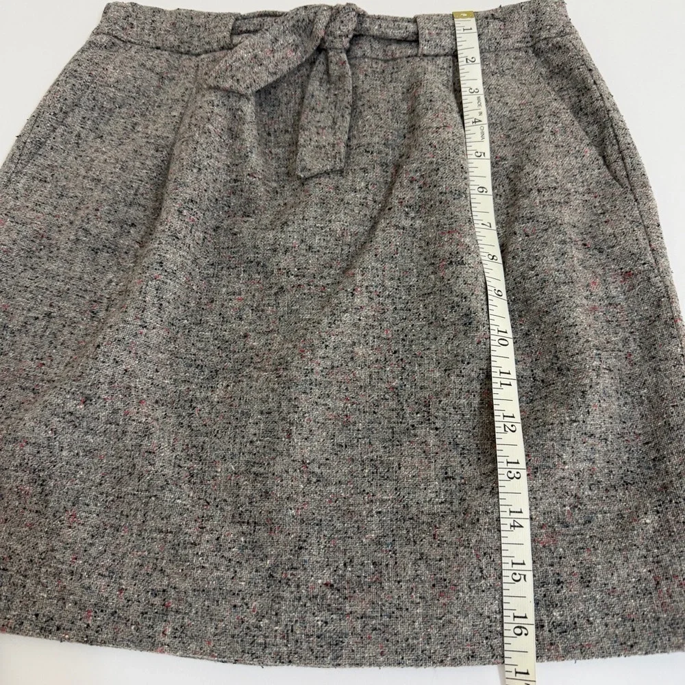 J. Crew Women's Tie-Waist Tweed Lined Mini Skirt Size 2